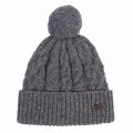 Mens Grey Seaton Beanie Hat 31518 by Barbour from Hurleys