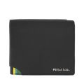 Mens Black Stripe Detail Bifold Wallet 52539 by PS Paul Smith from Hurleys