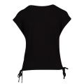 Womens Black Regular Fit Side Knitted S/s T Shirt 85825 by Tommy Jeans from Hurleys