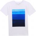 Boys White Gradient Graphic S/s T Shirt 84560 by BOSS from Hurleys