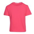 Womens Glamour Pink Branded Neck S/s T Shirt 79787 by Tommy Jeans from Hurleys