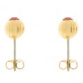 Womens Gold & Indian Pink Aubree Studs