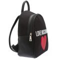 Womens Black Heart Canvas Backpack 41340 by Love Moschino from Hurleys