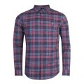 Mens Red Radley Check Slim Fit L/s Shirt 32659 by Farah from Hurleys