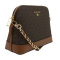 Womens Brown Signature Jet Set Large Dome Crossbody Bag 89564 by Michael Kors from Hurleys
