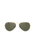 Gold RB3025 Aviator Large Sunglasses 14423 by Ray-Ban from Hurleys