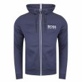 Athleisure Mens Navy Saggy Hooded Zip-Through Sweat Top 28099 by BOSS from Hurleys