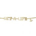 Womens Gold/White Get a Life Bracelet 82468 by Vivienne Westwood from Hurleys