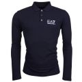 Mens Black Train Core ID L/s Polo Shirt 11420 by EA7 from Hurleys