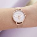 Womens Rose Gold Lucky Bee Glitter Dial Mesh Watch 59446 by Olivia Burton from Hurleys