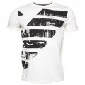Mens Off White Eagle Photo Slim Fit S/s Tee Shirt 23008 by Armani Jeans from Hurleys