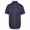 Mens Navy Stretch Poplin Regular Fit S/s Shirt 38523 by Lacoste from Hurleys