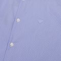 Mens Blue Fine Check S/s Shirt 45707 by Emporio Armani from Hurleys