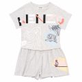 Girls Light Grey Collage Mix Playsuit 104468 by Kenzo from Hurleys