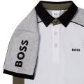Boys Grey Marl Colourblock Polo + Short Set 104830 by BOSS from Hurleys