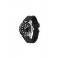 Mens Black/Silver Ace Silicone Strap Watch 106475 by BOSS from Hurleys