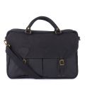 Mens Black Wax Leather Briefcase 79370 by Barbour from Hurleys