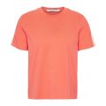 Womens Hot Coral Tape Logo S/s T Shirt 42913 by Calvin Klein from Hurleys