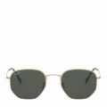 Gold/Green RB3548N Hexagonal Sunglasses 9663 by Ray-Ban from Hurleys