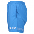 Mens Bright Blue Dolphin Repeat Logo Swim Shorts 107307 by BOSS from Hurleys