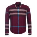 Heritage Mens Burgundy Alfie Check Slim Fit L/s Shirt 11967 by Barbour from Hurleys