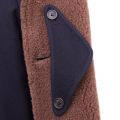 Mens Blue Double Breasted Shearling Collar Coat 61206 by Armani Jeans from Hurleys