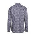 Mens Navy Droite Floral Print L/s Shirt 53059 by Ted Baker from Hurleys