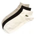 Mens Assorted Branded 3 Pack Trainer Socks 71209 by Lacoste from Hurleys
