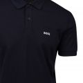 Athleisure Mens Dark Blue Piro Regular Fit S/s Polo Shirt 110145 by BOSS from Hurleys