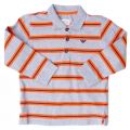 Boys Grey Striped L/s Polo Shirt 62460 by Armani Junior from Hurleys