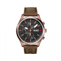 Mens Brown Chase Leather Watch