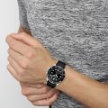 Mens Black/Silver Ace Silicone Strap Watch 106478 by BOSS from Hurleys