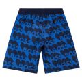 Boys Electric Blue 3D Logo Swim Shorts 104814 by BOSS from Hurleys