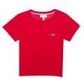 Boys Lighthouse Red Basic S/s T Shirt 31064 by Lacoste from Hurleys