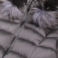 Womens Silver/Teal B219 Long Padded Coat 30944 by Froccella from Hurleys