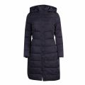 Womens Navy Long Down Padded Coat 29039 by Emporio Armani from Hurleys