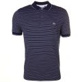Mens Blue & White Fine Stripe S/s Polo Shirt 61733 by Lacoste from Hurleys