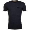 Mens Navy Cress Rollback Sleeve Pocket S/s Tee Shirt 61397 by Ted Baker from Hurleys