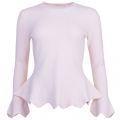 Womens Pale Pink Bobbe Peplum Knitted Top 18418 by Ted Baker from Hurleys