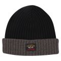 Mens Navy/Grey Branded Tonal Knitted Hat 48875 by Paul And Shark from Hurleys