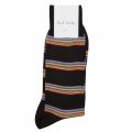 Mens Black Multi Block Stripe Socks 35664 by PS Paul Smith from Hurleys