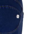 Womens Blue Denim Yellow Stitch Mid Rise Skinny Jeans 24700 by Freddy from Hurleys
