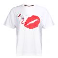 Womens White Painted Lips S/s T Shirt 28646 by PS Paul Smith from Hurleys