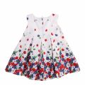Infant White/Navy Floral Bow Dress 58220 by Mayoral from Hurleys