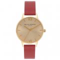 Womens Red & Gold Midi Dial Watch