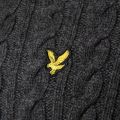 Mens Charcoal Marl Crew Cable Knitted Jumper 7560 by Lyle and Scott from Hurleys