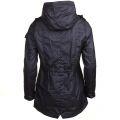 Womens Black & Natural Flywheel Waxed Parka 64488 by Barbour International from Hurleys