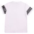 Boys White Train Graphic Tape Series S/s T Shirt 57363 by EA7 from Hurleys