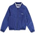 Boys Blue Branded Bomber Jacket 19666 by BOSS from Hurleys