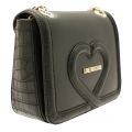 Womens Black Exotic Heart Crossbody Bag 10399 by Love Moschino from Hurleys